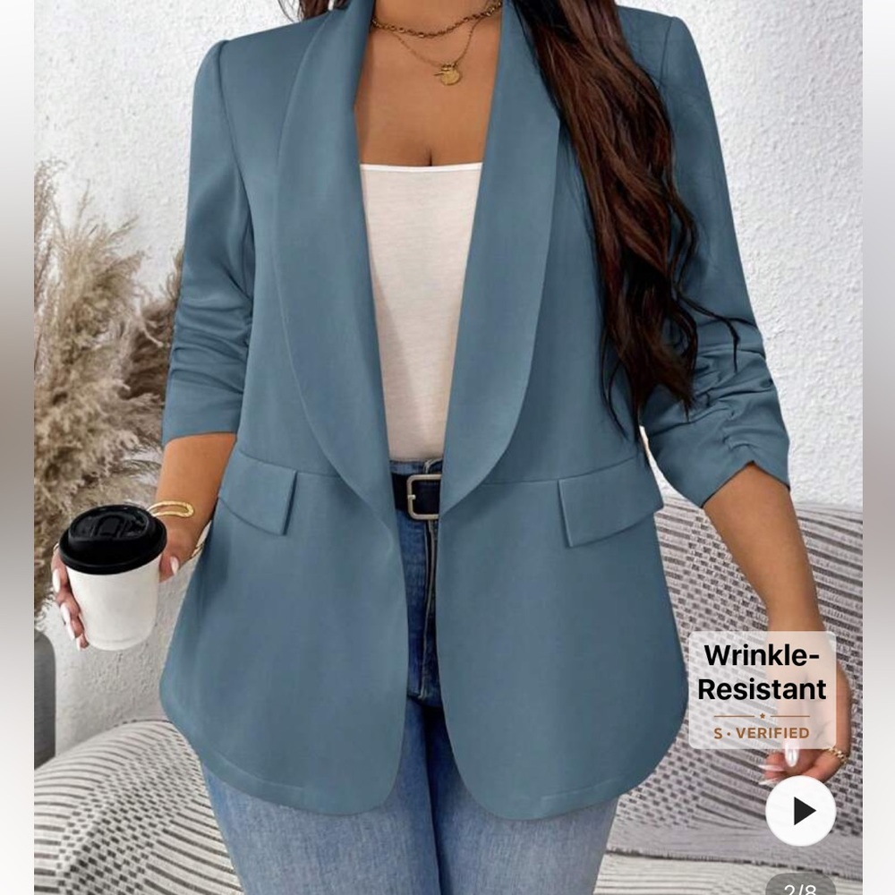 SHEIN Teal Blazer for Women